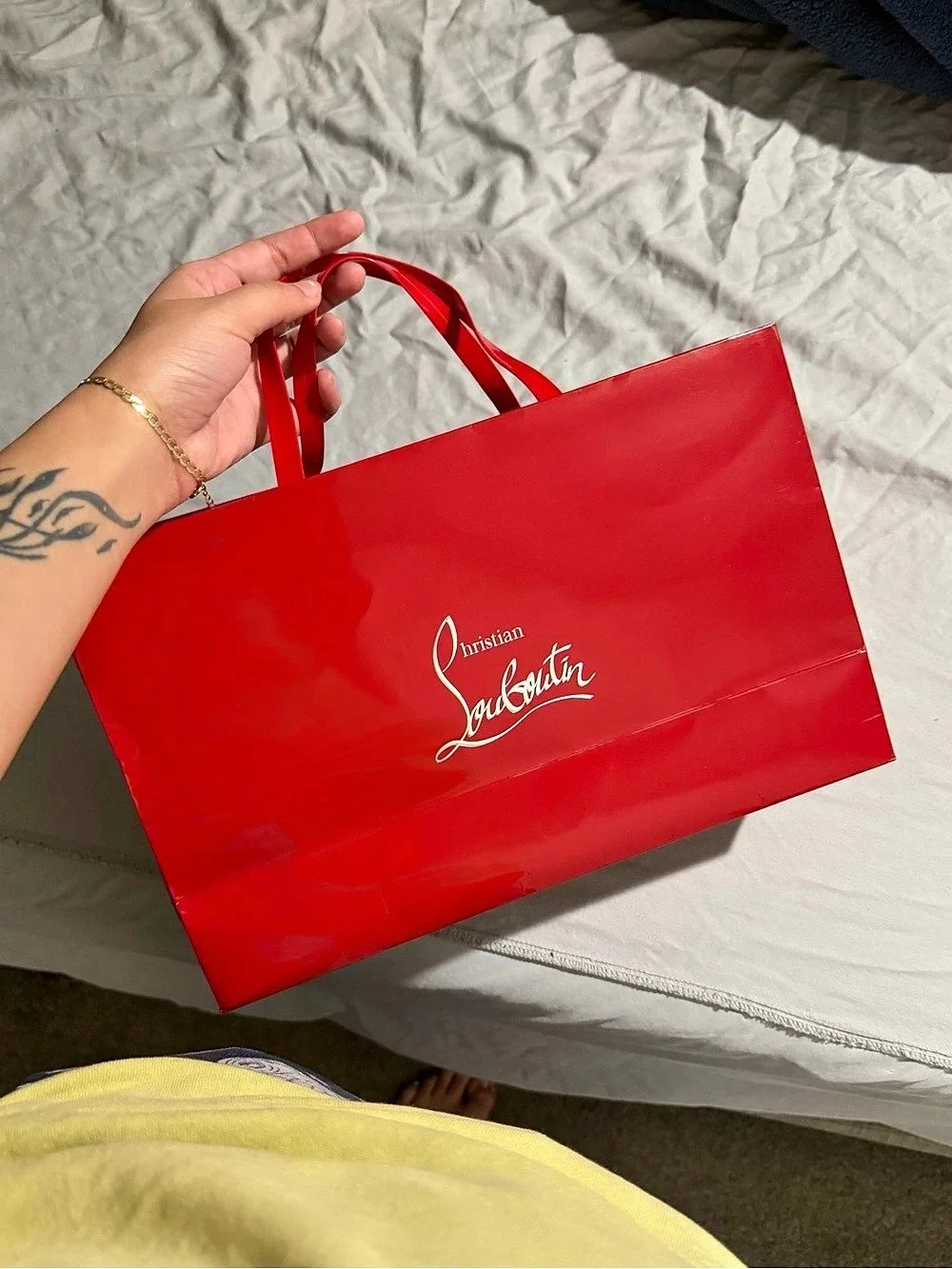 Original red Chritian Louboutin gift bag and perfume sample Loubicroc 4ml